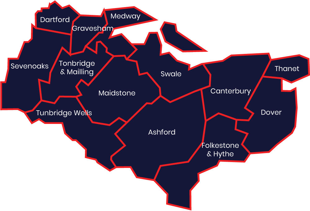 Map of Kent